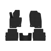 Коврики с экокожи в салон CX-5 (KF) Restyling Mazda 2021 2 поколение SUV EU EVAtech  ECO Экокожа черная c черной ниткой черный кант