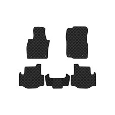 Коврики с экокожи в салон CX-90 7 seats Mazda 2023 1 поколение SUV USA EVAtech  ECO Экокожа черная c черной ниткой черный кант
