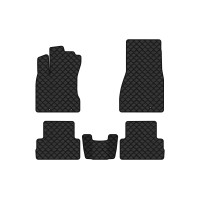 Коврики с экокожи в салон X-Trail (T31) Restyling Nissan 2010-2015 2 поколение SUV EU EVAtech  ECO Экокожа черная c черной ниткой черный кант