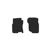 Коврики с экокожи в салон X-Trail (T30) Nissan 2000-2007 1 поколение SUV EU EVAtech  ECO Экокожа черная c черной ниткой черный кант