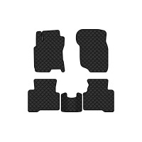 Коврики с экокожи в салон X-Trail (T30) Nissan 2000-2007 1 поколение SUV EU EVAtech  ECO Экокожа черная c черной ниткой черный кант