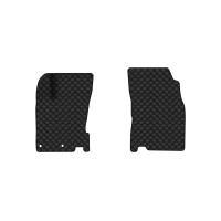 Коврики с экокожи в салон Qashqai (J11) Nissan 2013-2021 2 поколение SUV EU EVAtech  ECO Экокожа черная c черной ниткой черный кант