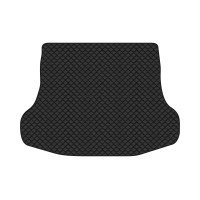 Коврик с экокожи в багажник Tiida (C11) (Squib VL) Nissan 2004-2014 1 поколение Sedan EU EVAtech  ECO Экокожа черная c черной ниткой черный кант