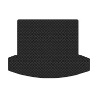 Коврик с экокожи в багажник Qashqai+2 Nissan 2007-2013 1 поколение SUV EU EVAtech  ECO Экокожа черная c черной ниткой черный кант