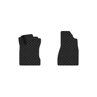 Коврики с экокожи в салон X-Trail (T31) Nissan 2007-2010 2 поколение SUV EU EVAtech  ECO Экокожа черная c черной ниткой черный кант