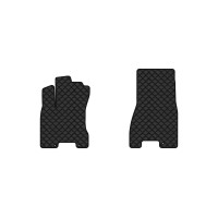 Коврики с экокожи в салон X-Trail (T31) Nissan 2007-2010 2 поколение SUV EU EVAtech  ECO Экокожа черная c черной ниткой черный кант
