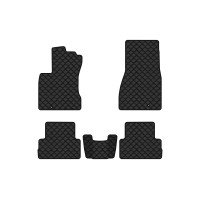 Коврики с экокожи в салон X-Trail (T31) Nissan 2007-2010 2 поколение SUV EU EVAtech  ECO Экокожа черная c черной ниткой черный кант