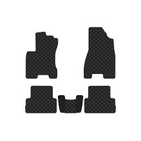 Коврики с экокожи в салон X-Trail (T31) Nissan 2007-2010 2 поколение SUV EU EVAtech  ECO Экокожа черная c черной ниткой черный кант