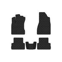 Коврики с экокожи в салон X-Trail (T31) Nissan 2007-2010 2 поколение SUV EU EVAtech  ECO Экокожа черная c черной ниткой черный кант