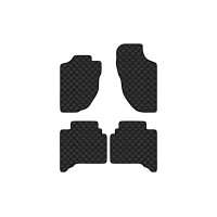Коврики с экокожи в салон Frontera (B) 5-doors Opel 1998-2004 2 поколение SUV EU EVAtech  ECO Экокожа черная c черной ниткой черный кант