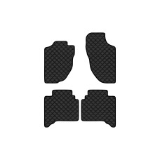 Коврики с экокожи в салон Frontera (B) 5-doors Opel 1998-2004 2 поколение SUV EU EVAtech  ECO Экокожа черная c черной ниткой черный кант