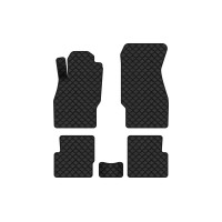 Коврики с экокожи в салон Corsa (D) 3-doors Opel 2006-2014 4 поколение Htb EU EVAtech  ECO Экокожа черная c черной ниткой черный кант