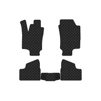 Коврики с экокожи в салон Astra (G) MT Opel 1998-2009 2 поколение Sedan EU EVAtech  ECO Экокожа черная c черной ниткой черный кант