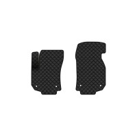 Коврики с экокожи в салон Zafira (B) 7 seats Opel 2005-2011 2 поколение Minivan EU EVAtech  ECO Экокожа черная c черной ниткой черный кант