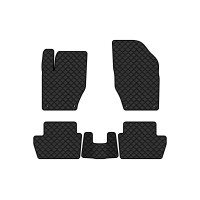 Коврики с экокожи в салон 308 5-doors AT Peugeot 2007-2013 1 поколение Htb EU EVAtech  ECO Экокожа черная c черной ниткой черный кант