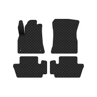 Коврики с экокожи в салон 3008 Peugeot 2009-2016 1 поколение SUV EU EVAtech  ECO Экокожа черная c черной ниткой черный кант