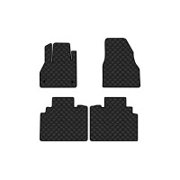Коврики с экокожи в салон Kangoo (II) Maxi Restyling 4-doors Renault 2013-2021 2 поколение Minivan EU EVAtech  ECO Экокожа черная c черной ниткой черный кант