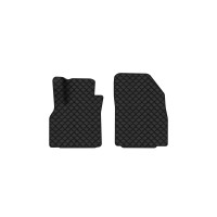 Коврики с экокожи в салон Scenic (III) (non-moving armrest) AT Renault 2009-2015 3 поколение Minivan EU EVAtech  ECO Экокожа черная c черной ниткой черный кант