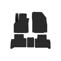 Коврики с экокожи в салон Scenic (III) (non-moving armrest) AT Renault 2009-2015 3 поколение Minivan EU EVAtech  ECO Экокожа черная c черной ниткой черный кант