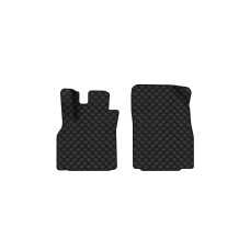 Коврики с экокожи в салон Scenic (III) (non-moving armrest) MT Renault 2009-2015 3 поколение Minivan EU EVAtech  ECO Экокожа черная c черной ниткой черный кант