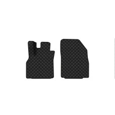 Коврики с экокожи в салон Scenic (III) (non-moving armrest) MT Renault 2009-2015 3 поколение Minivan EU EVAtech  ECO Экокожа черная c черной ниткой черный кант