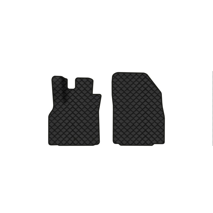 Коврики с экокожи в салон Scenic (III) (non-moving armrest) MT Renault 2009-2015 3 поколение Minivan EU EVAtech  ECO Экокожа черная c черной ниткой черный кант