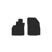 Коврики с экокожи в салон Scenic (III) (moving armrest) MT Renault 2009-2015 3 поколение Minivan EU EVAtech  ECO Экокожа черная c черной ниткой черный кант