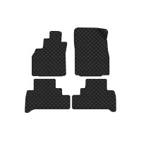 Коврики с экокожи в салон Scenic (III) (moving armrest) MT Renault 2009-2015 3 поколение Minivan EU EVAtech  ECO Экокожа черная c черной ниткой черный кант
