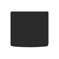 Коврик с экокожи в багажник Duster (HM) MT Renault 2018 2 поколение SUV EU EVAtech  ECO Экокожа черная c черной ниткой черный кант