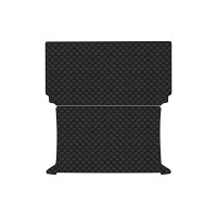 Коврик с экокожи в багажник Kangoo (II) Cargo Restyling Renault 2013-2021 2 поколение Minivan EU EVAtech  ECO Экокожа черная c черной ниткой черный кант