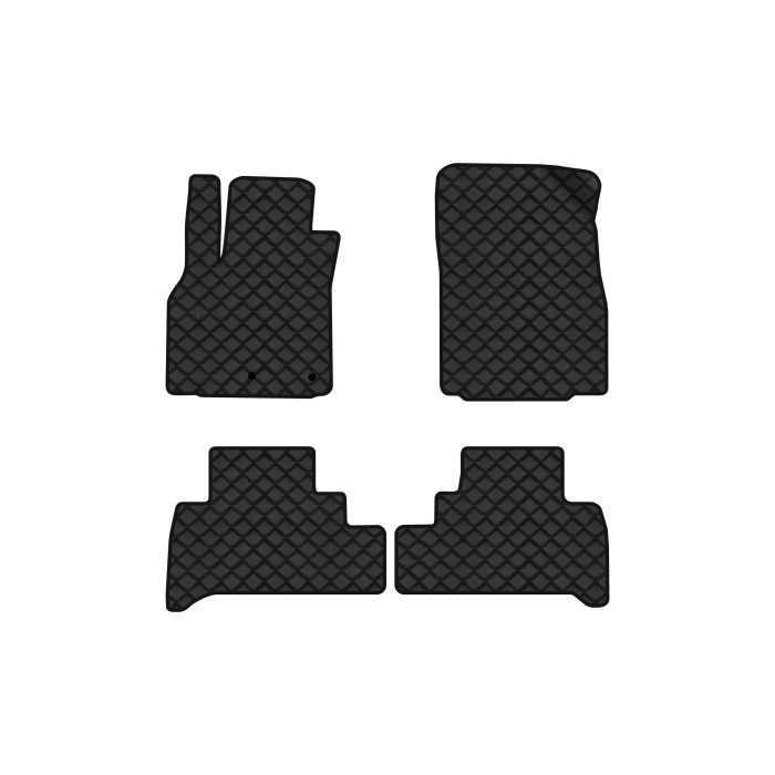 Коврики с экокожи в салон Grand Scenic (III) 5 seats (moving armrest) AT Renault 2009-2015 3 поколение Minivan EU EVAtech  ECO Экокожа черная c черной ниткой черный кант