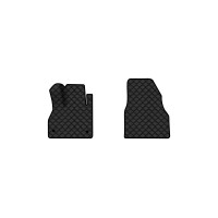 Коврики с экокожи в салон Kangoo (II) 5 seats 4-doors Renault 2008-2013 2 поколение Minivan EU EVAtech  ECO Экокожа черная c черной ниткой черный кант