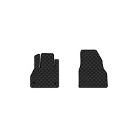 Коврики с экокожи в салон Kangoo (II) 5 seats 4-doors Renault 2008-2013 2 поколение Minivan EU EVAtech  ECO Экокожа черная c черной ниткой черный кант