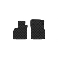 Коврики с экокожи в салон Scenic (III) (moving armrest) AT Renault 2009-2015 3 поколение Minivan EU EVAtech  ECO Экокожа черная c черной ниткой черный кант