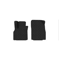 Коврики с экокожи в салон Scenic (III) (moving armrest) AT Renault 2009-2015 3 поколение Minivan EU EVAtech  ECO Экокожа черная c черной ниткой черный кант