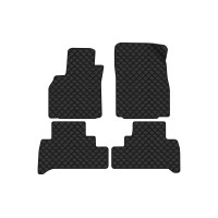 Коврики с экокожи в салон Scenic (III) (moving armrest) AT Renault 2009-2015 3 поколение Minivan EU EVAtech  ECO Экокожа черная c черной ниткой черный кант
