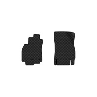 Коврики с экокожи в салон Megane (III) BOSE MT Renault 2008-2016 3 поколение Combi EU EVAtech  ECO Экокожа черная c черной ниткой черный кант