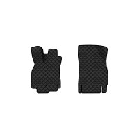 Коврики с экокожи в салон Megane (III) BOSE 5-doors MT Renault 2008-2016 3 поколение Htb EU EVAtech  ECO Экокожа черная c черной ниткой черный кант