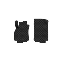 Коврики с экокожи в салон Megane (III) 3-doors AT Renault 2008-2016 3 поколение Htb EU EVAtech  ECO Экокожа черная c черной ниткой черный кант