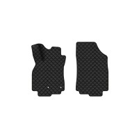 Коврики с экокожи в салон Megane (III) 3-doors AT Renault 2008-2016 3 поколение Htb EU EVAtech  ECO Экокожа черная c черной ниткой черный кант