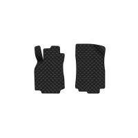 Коврики с экокожи в салон Megane (III) 5-doors AT Renault 2008-2016 3 поколение Htb EU EVAtech  ECO Экокожа черная c черной ниткой черный кант