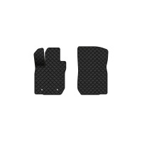 Коврики с экокожи в салон Logan Renault 2004-2012 1 поколение Sedan EU EVAtech  ECO Экокожа черная c черной ниткой черный кант