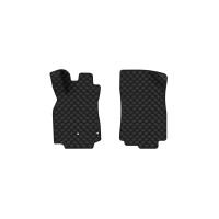 Коврики с экокожи в салон Megane (III) 3-doors MT Renault 2008-2016 3 поколение Htb EU EVAtech  ECO Экокожа черная c черной ниткой черный кант