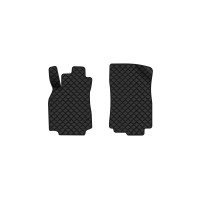Коврики с экокожи в салон Megane (III) 3-doors MT Renault 2008-2016 3 поколение Htb EU EVAtech  ECO Экокожа черная c черной ниткой черный кант