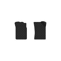 Коврики с экокожи в салон Kangoo (I) 5-doors Renault 1998-2008 1 поколение Minivan EU EVAtech  ECO Экокожа черная c черной ниткой черный кант