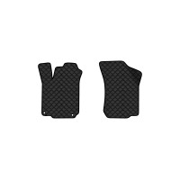 Коврики с экокожи в салон Octavia A4 Tour Skoda 1996-2010 1 поколение Liftback EU EVAtech  ECO Экокожа черная c черной ниткой черный кант