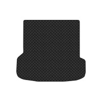 Коврик с экокожи в багажник Octavia A4 Tour Skoda 1996-2010 1 поколение Liftback EU EVAtech  ECO Экокожа черная c черной ниткой черный кант