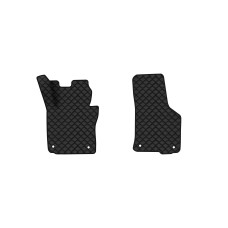 Коврики с экокожи в салон Octavia A5 (MT, 4 clips) Skoda 2004-2013 2 поколение Combi EU EVAtech  ECO Экокожа черная c черной ниткой черный кант