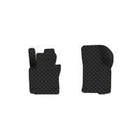 Коврики с экокожи в салон Octavia A5 (MT, 8 clips) Skoda 2004-2013 2 поколение Combi EU EVAtech  ECO Экокожа черная c черной ниткой черный кант