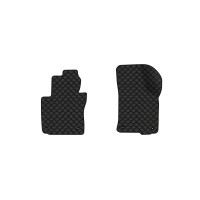 Коврики с экокожи в салон Octavia A5 (MT, 4 clips) Skoda 2004-2013 2 поколение Liftback EU EVAtech  ECO Экокожа черная c черной ниткой черный кант